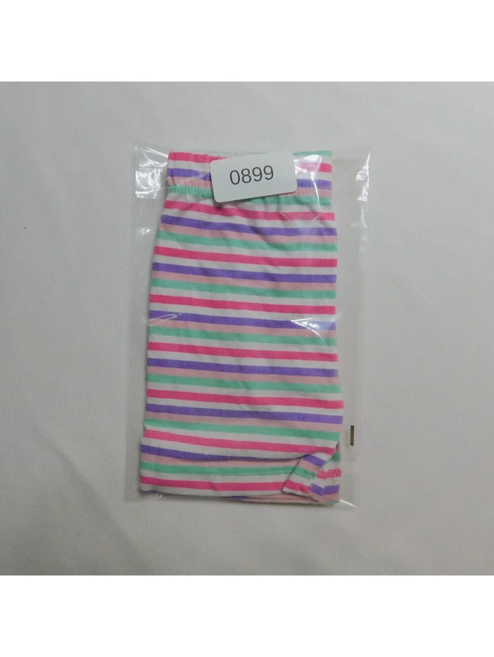 Mon Petit Baby Girls Rainbow Stripe Bike Shorts Size 18M Pastel Knit Cotton Blen